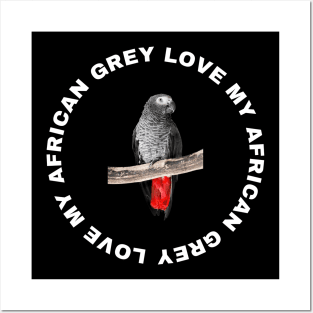 Love my African Grey Posters and Art